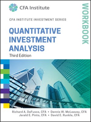 cover image of Quantitative Investment Analysis Workbook